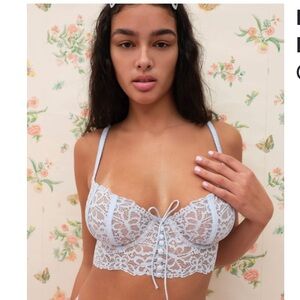NWT! For Love & Lemons Butterfly Lace Underwire Bra